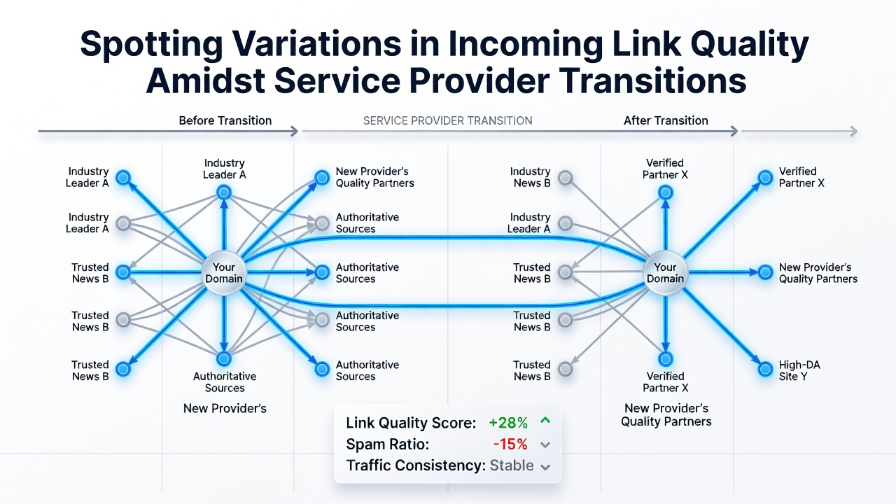 Spotting Variations in Incoming Link Quality Amidst Service Provider Transitions